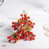 Fiori decorativi Bacche rosse Decorazione natalizia Simulazione Pianta Frutto della fortuna Wild 8 Fork Berry