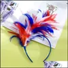 Party Favor Women Feather Head Band Colour Brides Headwear Gift Hair Hoop Opp Packing Sell Well With Different Pattern 14Dx J1 Drop D Dh9On