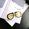 Zonnebril Vintage opvouwbare pilot zonnebril vrouwen luxe kristal merk oversize heldere brillen zonnebril mannen tinten oculos de 262t