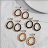 Charm Circle Ring Frame Shape Inspired Snakeskin Pu Leather Charms Earrings Geometric Women Jewelry Drop Delivery 2021 Dhseller2010 Dhnwm