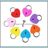 Serrature per porte San Valentino 7 colori Serratura concentrica a forma di cuore Metallo Mitcolor Chiave Lucchetto Palestra Toolkit Pacchetto Serrature per porte Edificio Su Dhdqm