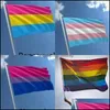 Banner Bandiere 90X150 Cm Bandiera Bisessuale Lesbiche Gay Pride Poliestere Bandiere Arcobaleno Festival Decorazioni Banner Feste 4 8Qt B2 Drop Delive Dhgzl