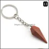 Konst och hantverk Hexagonal Pyramid Key Chain 3 T2 Drop Delivery 2021 Home Garden Arts Crafts DHSeller2010 DHVDO