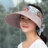 Cappelli a tesa larga Cappello da sole Protezione estiva femminile Cappellino da bici da viaggio anti-UV Cappellino da donna alla moda con protezione solare casual H3189