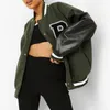 Vestes de femmes Lettres serviette brodée Bomber Veste Veste Femme Street Hiphop Pilot Baseball Uniforme Casual Coat 220901