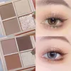 Ombre à paupières 4 couleurs Palette paillettes nacré imperméable lait thé Sequin longue durée maquillage miroitant fard à paupières cosmétique