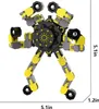 Giocattoli di decompressione Fidget Spinners 3Pcs Robot deformabile fai-da-te Punta delle dita Giroscopio meccanico creativo Gioco a catena antistress