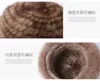 Genuine Mink Princess Women's Hat with Large Fox Fur Brim Winter Warm Hat Elegant