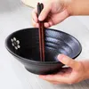 Bowls Black Ceramic El Tableware Set Bowl Dishes Home In China Noodle Ramen