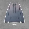 Erkek Hoodies Sweatshirts 2022 Sonbahar Kış 380g Polar Yıkanmış Gradyan Y2K Hoodie Avrupa Retro High Street Tij Büyük Boy Hip Hop Sweater L220901