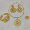 Andere sieradensets Ronde oorbellen Hangketting Bangle -ringen voor vrouwen African Bridal Dubai Golden Festival Wedding 220831