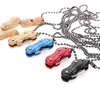 Edelstahl Klappermesser Pendell Halsketten kreative Erdnussform Key Messer Halskette Mini Tragbare Outdoor -Werkzeuge3703907