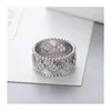 Anéis caleidoscópio anel feminino Projeto de minoria de moda Jóias de trevo simples rosa Gold3695216