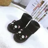 Top Quality Kids Snow Boots Designer Snowshoes Sneakers Black Chestnut Purple Pink Navy Grey Classic Cartoon Animal Boot Boys Girls Booties Winter Shoes