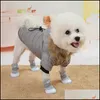 Köpek Kış Kış Sıcak Pamuk Rüzgar Geçirmez Köpek Ceket Ceket Kürk Hoodie Köpek Kıyafetleri Chihuahua Yorkie Giysileri Giyim 1439 V2 DHZ6W