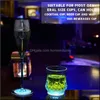 Party Decoratie Led Coaster Sticker Licht Fles Lichten Party Decoratie Bekerhouder Lamp Flessen Sterretjes Voor Champagne Colorf Drop Dhn2V