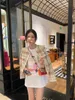 Chan Kadın Marka Ceket 2022 Yeni Sonbahar West Western Suit Ceket Moda Gökkuşağı Renkleri Tüvey Ceket Tasarımcısı Yüksek dereceli bahar kısa ceket doğum günü hediyesi Noel