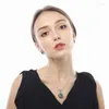 Collier boucles d'oreilles ensemble 2 pièces Pack 2022 luxe vert couleur poire argent mariée dubaï mariage pour femmes dame anniversaire cadeau J5896