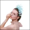 Party Favor Girl Feather Hair Hoop Party Head Band Wedding Classic Headwear Fashion Selling With Blue Green Color 11dx J1 Drop Delive DHH8I