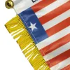 Liberia Window Hanging Flag 10x15 cm Double Sided Mini Hanging Flags with Suction Cup for Home Office Door Decor