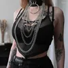 Catene Punk Catena per il corpo Collana per reggiseno Bikini Goth Staffa per il petto Reggiseni Gioielli Cintura per imbracatura per club di danza