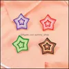 Pins Brooches Colorf Star Shape Brooch Enamel Pins Funny Badges Bag Clothes Lapel Pin Gift For Friends Drop Delivery 2021 Jewelry Dhs Dhbvk