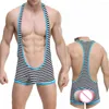 Fanilekler Seksi Streç Erkek Sırtsız Güreş Singlet Tulumlar Fitness Boardysuit Tek Parça Tek Tek Maddeli Eşcinsel Jockstrap iç çamaşırı