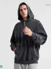 Sweats à capuche masculine 2022 Automne d'hiver Nouvelle marée de rue Haute marée noire vent de vent irrégulier lavage de cheval ancienne section mince pull à capuche hommes l220901