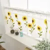 Rideau feuilles de tournesol Tulle voilages pour salon chambre cuisine ombre fenêtre drapé élégant Voile stores 1 panneau