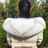 Schals super groß 100 reale Pelzkragenhaube Dekor für Down Coat Frauen Winter warmer Schalschal Luxury2949609