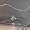 Anhänger Halsketten 2022 Mode Luxus Designer Stern Halskette Für Frauen Voller Strass Schmuck Am Hals Silber Trendy Ästhetisches Geschenk