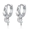 Boucles d'oreilles créoles femmes Simple petit Huggie étoile lune croix goutte boucle d'oreille bijoux cadeau