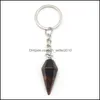 Konst och hantverk Hexagonal Pyramid Key Chain 3 T2 Drop Delivery 2021 Home Garden Arts Crafts DHSeller2010 DHVDO