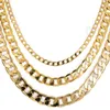 Chaînes Mode Cadeau Gold Chain Colliers pour hommes Femmes Bijoux Mens Collier Rempli Curb Cuban Link268B