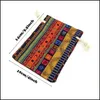 Sachet Bags 12Pcs Egyptian Style Jewelry Packaging Pouch Print Dstring Bag Sachet Candy Ethnic Travel Purse Cotton Gift Homeindustry Dhsln