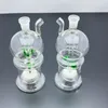 Cachimbos de fumaça Bong de vidro com plataforma de óleo Bongs de água clássicos Maçã superior e inferior Garrafa de fumaça de vidro com núcleo de areia com bom desempenho de filtragem