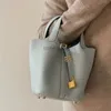 메신저 백 성배 블루 블루 CM 야채 바구니 버킷 h 백 클래식 브랜드 가방 고품질 진짜 가죽 패션 2022