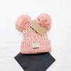 Winter Children Beanies Hats Fashion Sweet Candy Colors Bobble Knitting Childr Lovely Soft Cap Outdoor Warm Kids Fashion Wool Hat