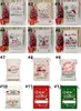 Home 12 Styles Imitation linen Christmas Gift Bag Cotton Canvas Drawstring Sack Bags With Xmas Santa Design LT007