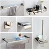 Ensemble d'accessoires de bain Chrome polonais accessoires de quincaillerie de salle de bain en acier inoxydable 304 brosse à papier toilette Kit combiné mural