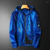 남성용 재킷 2022 가을 겨울 패션 브랜드 포켓 장식 재킷 고품질 트렌드 슬림 한 후드 레드 캐주얼 코트 남자