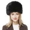 Bérets Europe et les états-unis automne hiver chapeaux en fausse fourrure casquettes plates en fourrure froide neige russe