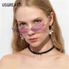 Lunettes de soleil 2022 Wave Cat Eye Lunettes de soleil Femmes Hommes Lunettes de soleil sans monture pour femmes Vintage Lunettes de soleil Metal Shades Angel Wing Lunettes UV400 T220831