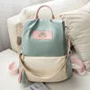 Skolv￤skor Fashion Women Ryggs￤ck Canvas Teenage For Female Candy Color Bag Outdoor Travel Ryggs￤ckar College Kawaii 220901