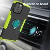 Ringhalter magnetische Handyhüllen für iPhone 14 13 Pro Max Samsung Galaxy A23 A33 A53 A73 S22 Google Pixel 6A Tough Mecha Armor Hard Covers