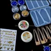 Outils d'artisanat Kit de moules de coulée en épingle à cheveux bricolage comprenant 30 pièces clip 5 moules en résine Sile bijoux en épingle à cheveux époxy Hwa3487 Drop Delivery Dh3Nh