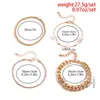 Strand KunJoe 4pcs Bohemian Cuban Chain Bracelet Set Rhinestone Small CCB Spacer Beads Charms Bangle For Jewelry Women Men Gift Friend