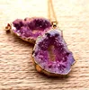 Подвесные ожерелья Cingesto 10pcs Natural Charm Druzy Agates Ожерелье -колье наггези