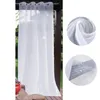 Perde dış pencere ekranı beyaz polyester malzeme su geçirmez şeffaf buttonhole yarı pahalı veranda kapısı pergola