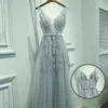 2022 sexy Abendkleider Frauen formelle Kleider Perlen Abend Promkleider Langes Lace Party Kleid